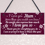 Birthday Christmas Gift For Mum Plaque Special Thank You Gifts