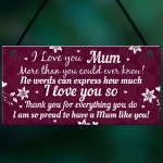 Birthday Christmas Gift For Mum Plaque Special Thank You Gifts