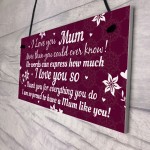 Birthday Christmas Gift For Mum Plaque Special Thank You Gifts