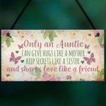 Auntie Ornament Keepsake Gift Auntie Quote Plaque Birthday Gift