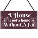 Funny Cat Quote Signs For Home Plaque Shabby Chic Cat House Gift