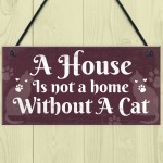 Funny Cat Quote Signs For Home Plaque Shabby Chic Cat House Gift