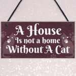 Funny Cat Quote Signs For Home Plaque Shabby Chic Cat House Gift