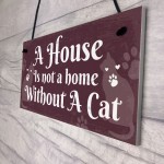 Funny Cat Quote Signs For Home Plaque Shabby Chic Cat House Gift