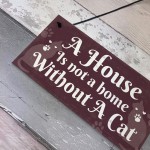 Funny Cat Quote Signs For Home Plaque Shabby Chic Cat House Gift