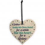 THANK YOU Gift For You Father Dad Daddy Son Wooden Heart Gift