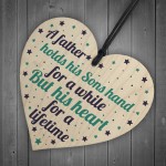 THANK YOU Gift For You Father Dad Daddy Son Wooden Heart Gift