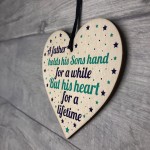 THANK YOU Gift For You Father Dad Daddy Son Wooden Heart Gift