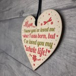 Mummy Mum Gifts For Daughter And Son Wood Heart Birthday Gifts