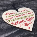 Mummy Mum Gifts For Daughter And Son Wood Heart Birthday Gifts