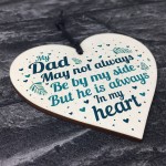 Dad Father Memorial Plaques In Memory Wood Heart Sign Memorial 