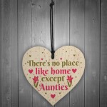 Auntie Aunt Sister Christmas Birthday Gifts Hanging Wooden Heart