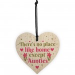 Auntie Aunt Sister Christmas Birthday Gifts Hanging Wooden Heart