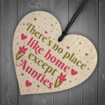 Auntie Aunt Sister Christmas Birthday Gifts Hanging Wooden Heart