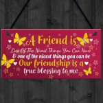 THANK YOU Gift Plaque For Bestfriend Birthday Christmas Keepsake