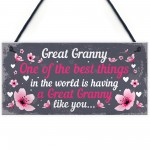 Great Granny Plaque Sign Grandparent Gifts From Grandchildren