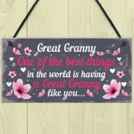 Great Granny Plaque Sign Grandparent Gifts From Grandchildren