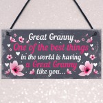 Great Granny Plaque Sign Grandparent Gifts From Grandchildren