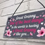 Great Granny Plaque Sign Grandparent Gifts From Grandchildren