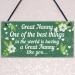 Great Nanny Plaque Sign Grandparent Gifts From Grandchildren