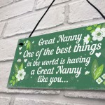 Great Nanny Plaque Sign Grandparent Gifts From Grandchildren
