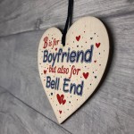 Boyfriend Funny Gifts For Birthday Christmas Wood Heart Keepsake