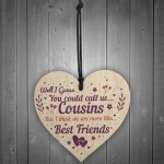 Cousin Gifts Christmas Wooden Heart Plaque Gifts For Boys Girls 