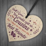 Cousin Gifts Christmas Wooden Heart Plaque Gifts For Boys Girls 