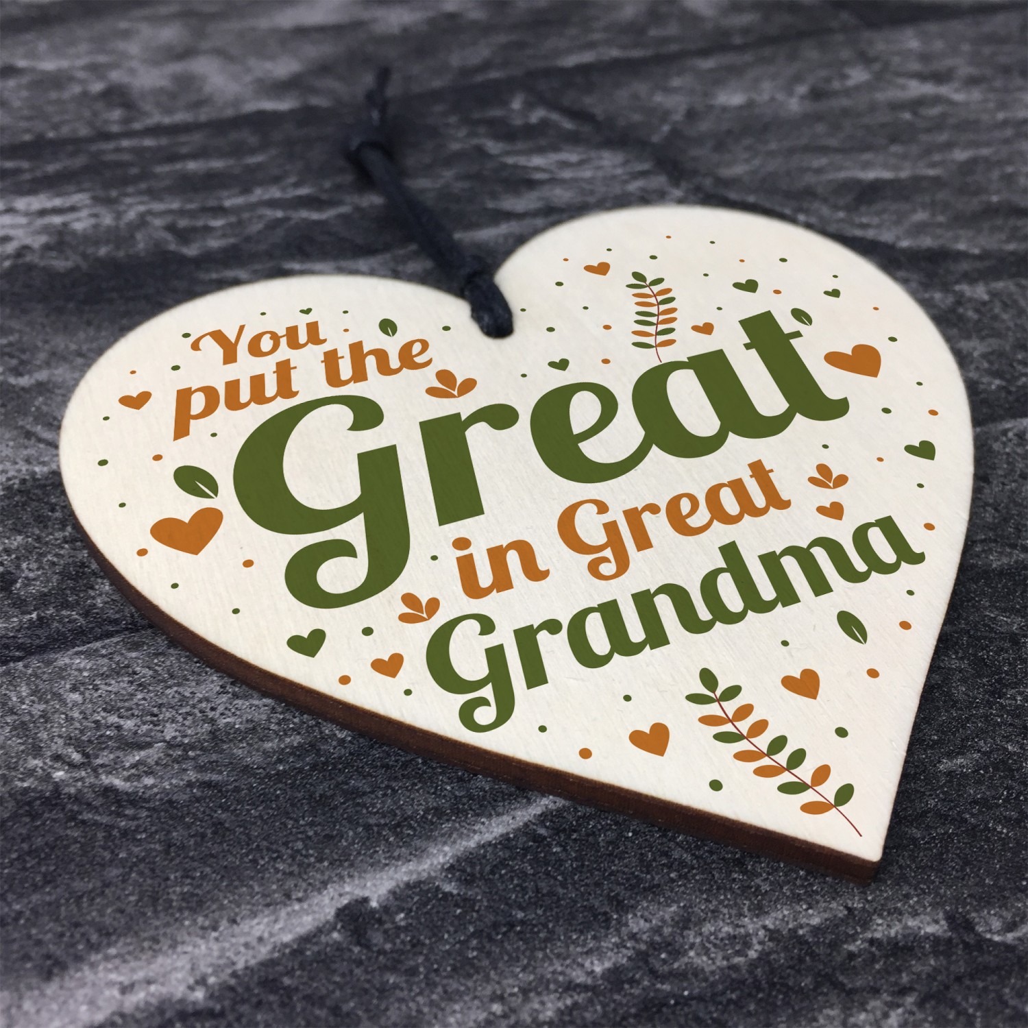 Great Grandma Birthday Christmas Card Gifts Wooden Heart Gift