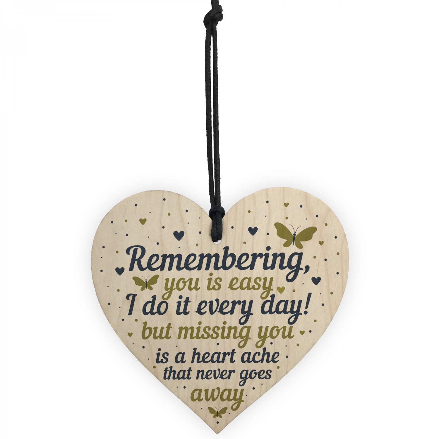 Memorial Plaque Gifts Mum Dad Nan Grandad In Memory Wood Heart