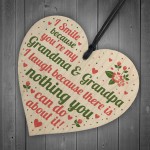 Gifts For Grandma Grandpa Birthday Christmas Heart THANK YOU