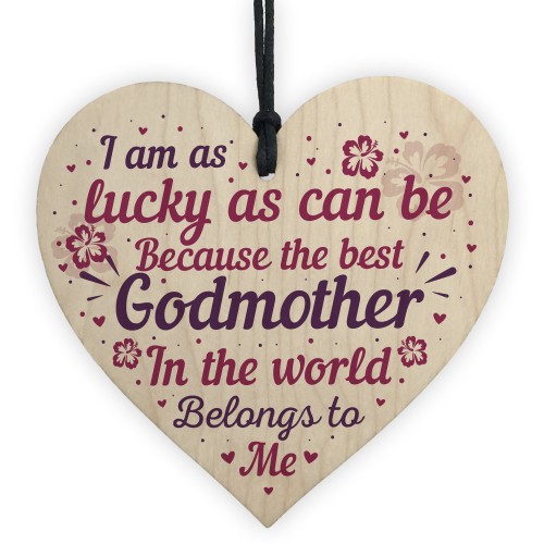 Godmother Gifts Thank You Gifts Wood Heart Plaque Godparent