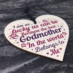 Godmother Gifts Thank You Gifts Wood Heart Plaque Godparent