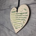 Grandad Grandfather Memorial Plaques Wooden Heart Sign Ornament