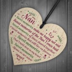 Nan And Grandad Memorial Plaques Wooden Heart Sign Ornament