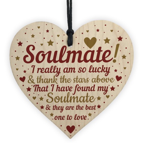 Soulmate Gifts For Him Her Heart Plaque Anniversary Birthday