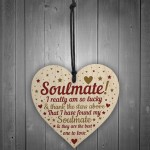 Soulmate Gifts For Him Her Heart Plaque Anniversary Birthday