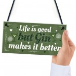 Gin Gift For Women Kitchen Home Plaque Funny Best Friend Gift