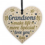 Grandson Keepsake Heart Birthday Christmas Gift From Grandparent