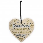 Grandson Keepsake Heart Birthday Christmas Gift From Grandparent