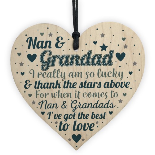 Nan And Grandad Gift For Birthday Christmas Heart Grandparents