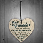 Nan And Grandad Gift For Birthday Christmas Heart Grandparents