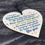 Godson Birthday Christmas Card Heart Godson Christening Gift