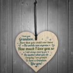 Gift For GRANDSON Birthday Christmas Keepsake Heart THANK YOU