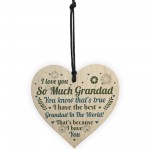 Thank You Grandad Gift For Birthday Christmas Heart Keepsake