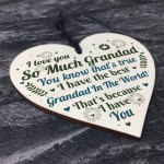 Thank You Grandad Gift For Birthday Christmas Heart Keepsake