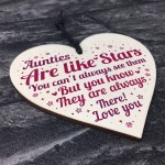 Sister Auntie Aunt Aunty Heart Plaque Sign Birthday Thank You