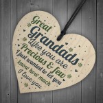 Great Grandad Card Birthday Christmas Gift Wooden Heart Ornament