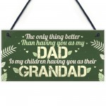 Dad Grandad Grandparent Gifts Hanging Plaque Thank You Birthday 