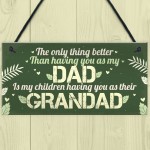 Dad Grandad Grandparent Gifts Hanging Plaque Thank You Birthday 